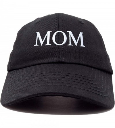 Baseball Caps Embroidered Mom and Dad Hat Washed Cotton Baseball Cap - Mom - Black - CO18Q7G6A22 $24.24
