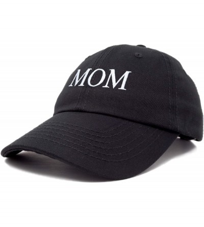 Baseball Caps Embroidered Mom and Dad Hat Washed Cotton Baseball Cap - Mom - Black - CO18Q7G6A22 $13.68