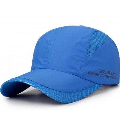 Baseball Caps Breathable Outdoor UV Protection Cap Lightweight Quick Drying Summer Sports Sun Caps - Blue - C318EIRGUL9 $8.33