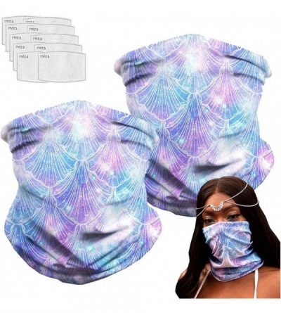 Balaclavas Bandanas Balaclava Neck Gaiter with Carbon Filter- UV Protection Face Cover for Hot Summer - Shiny Skirt - CG198HI...
