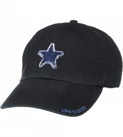 Baseball Caps Unisex Tattered Chill Cap - Night Black - CT18GEISDWH $15.13
