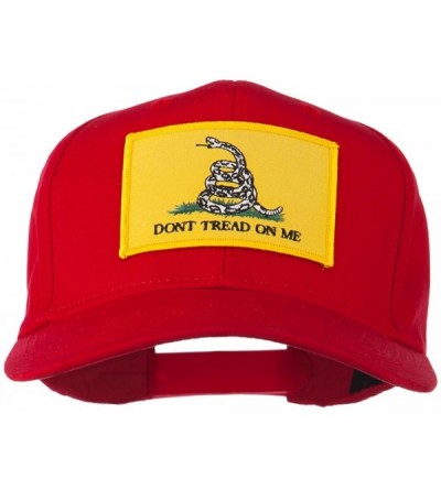 Baseball Caps Don't Tread On Me Patched Cap - Red - CV11Q3T1FPD $16.78
