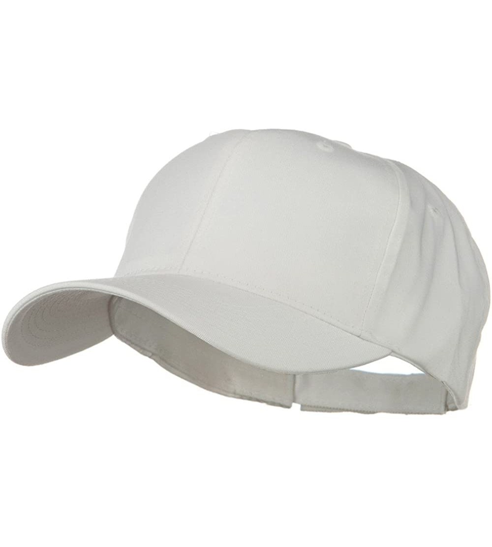 Baseball Caps New Big Size High Profile Twill Cap - White - CX11XBROGZL $20.83