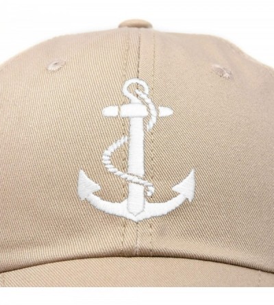 Baseball Caps Anchor Hat Sailing Baseball Cap Women Beach Gift Boating Yacht - Khaki - CL18WI20TUG $11.13