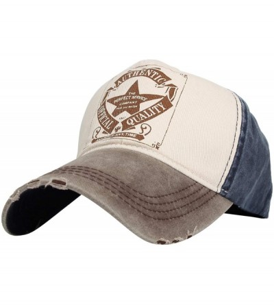 Baseball Caps Distressed Vintage Baseball Cap 100% Cotton Trucker Dad Hat KZ10033 - Brown - CS18R354Z4U $14.43