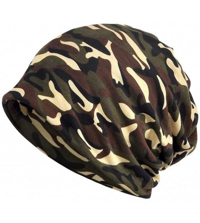 Skullies & Beanies Winter Warm Ski Hat Men's Camouflage Slouchy Beanie Hat - Brown - CB129EG125J $35.47
