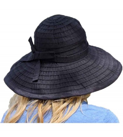 Sun Hats Women's Wide Brim Packable Sun Travel Hat for Large Heads - Ginger - Black - C417YQ5RYH0 $42.33
