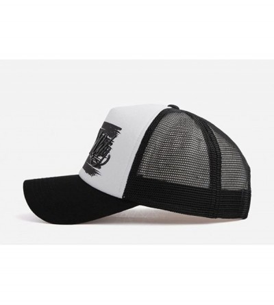Baseball Caps NYC American Flag Adjustable Mesh Baseball Cap Trucker Hat for Men Women - White/Black - CJ18GAZQ4T4 $31.67