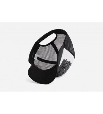 Baseball Caps NYC American Flag Adjustable Mesh Baseball Cap Trucker Hat for Men Women - White/Black - CJ18GAZQ4T4 $31.67