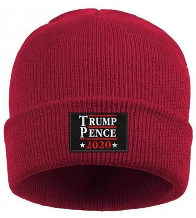 Skullies & Beanies Unisex Knit Hat Trump 45 Squared 2020 Second Presidential Term Warm FashionKnit Caps - Red - CZ192E3X8L2 $...