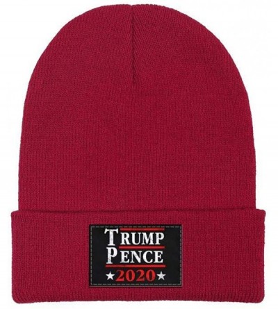 Skullies & Beanies Unisex Knit Hat Trump 45 Squared 2020 Second Presidential Term Warm FashionKnit Caps - Red - CZ192E3X8L2 $...