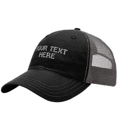 Baseball Caps Richardson Soft Trucker Hat Custom Personalized Text Dad Hats for Men & Women - Black Charcoal - C318DLRUXZ2 $2...