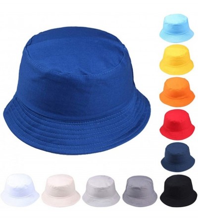 Sun Hats Unisex Cotton Classic Foldable UPF 50+ Sun Hat Outdoor Pure Color Floppy Bucket Hat UV Sun Protection Beach Cap - C4...