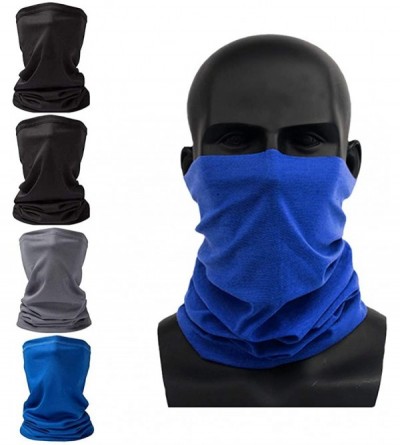 Balaclavas Balaclava Face Mask- Seamless Protective Mask- Cotton Mouth Bandanas - 3.black Black Grey Blue - CM198SG6AZA $11.32