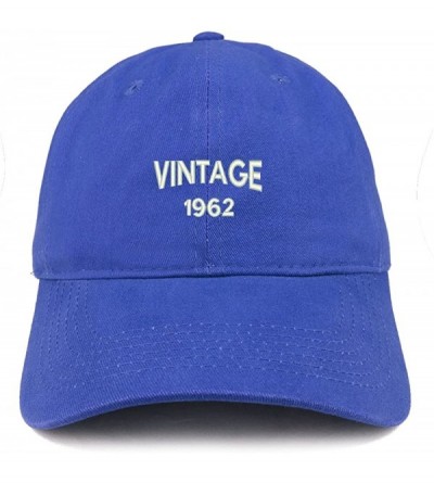 Baseball Caps Small Vintage 1962 Embroidered 58th Birthday Adjustable Cotton Cap - Royal - CH18C6Q9QHI $17.80