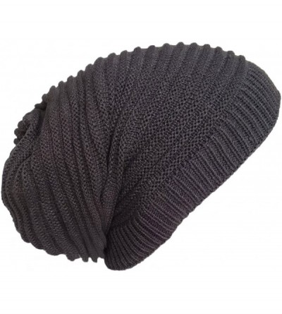Skullies & Beanies Unique Winter Skull Beanie Mix Knit Slouchy Hat Ski Cap for Men & Women - Functional Style Grey - CR12MZ81...