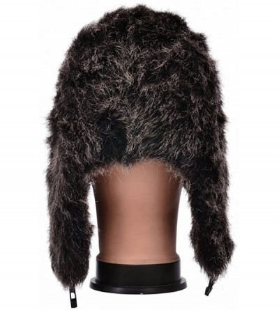 Bomber Hats Earflap Hat Winter Faux Fur Trapper Ski Hats Womens Girls Mens Multi Styles - Faux Fur - Black - C911O89L767 $19.35