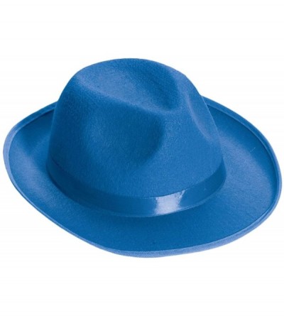 Fedoras Men's Deluxe Adult Fedora Hat - Blue - CH11CGXCUDV $27.07