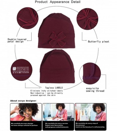Skullies & Beanies Cotton Chemo Turbans Headwear Beanie Hat Cap for Women Cancer Patient Hairloss - Cotton Black + Bamboo Den...