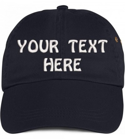 Baseball Caps Soft Baseball Cap Custom Personalized Text Cotton Dad Hats for Men & Women. Embroidered Your Text - Black - CP1...
