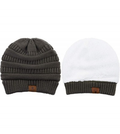 Skullies & Beanies Winter Hats for Women Knit Beanie Hat Thick Unisex Warm Skull Caps for Men Unisex Warm Skiing Beanies - C6...