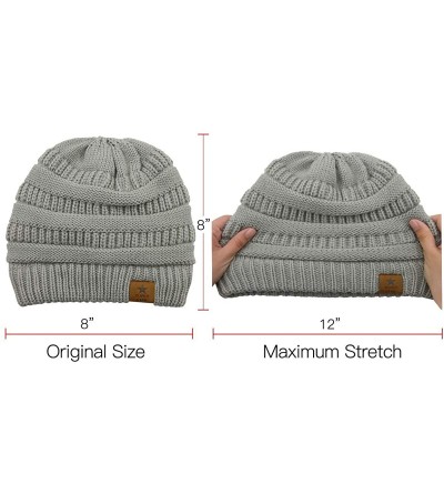 Skullies & Beanies Winter Hats for Women Knit Beanie Hat Thick Unisex Warm Skull Caps for Men Unisex Warm Skiing Beanies - C6...