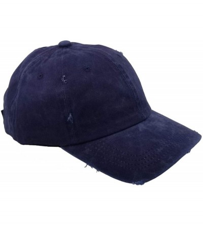 Baseball Caps Messy High Bun Women Ponytail-Baseball-Hat Twill Vintage Trucker Ponycap -Without Hair - Blue - CO18M3SQE9Q $12.56