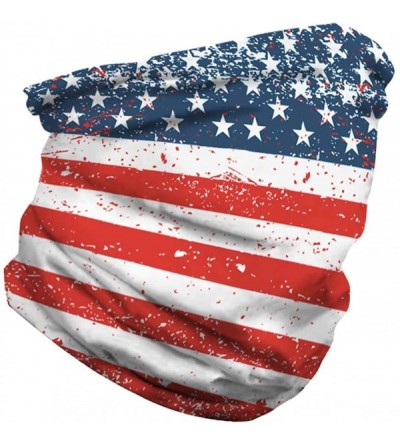 Balaclavas Camouflage American Flag Print Balaclava Bandana Neck Gaiter Scarf Headband - Stars and Stripes - CP197WKSI2M $11.50