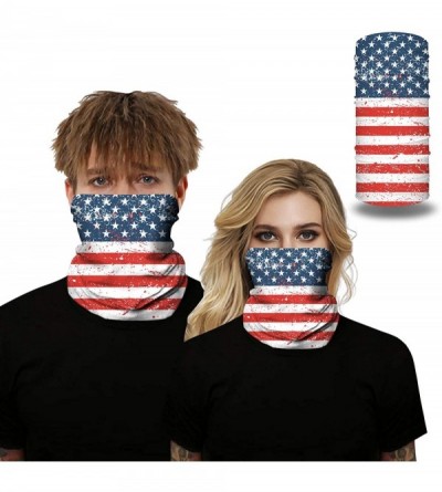 Balaclavas Camouflage American Flag Print Balaclava Bandana Neck Gaiter Scarf Headband - Stars and Stripes - CP197WKSI2M $11.50