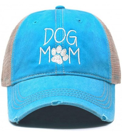 Baseball Caps Dog Mom Dad Hat Cotton Baseball Cap Polo Style Low Profile - Tc102 Aqua - CJ18Q7AAYGQ $12.23