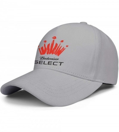 Baseball Caps Budweiser-Logos- Woman Man Baseball Caps Cotton Trucker Hats Visor Hats - Grey-61 - CL18WGNCO4I $14.52