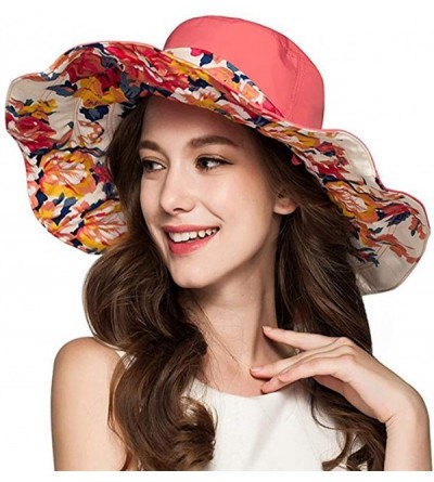 Sun Hats Women' s Summer Pure Sunshade Straw Cap Floppy Big Bow Knot Beach Sun Hat 002 - Watermalon-012 - CT18T90087L $9.05