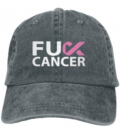 Baseball Caps Fuck Breast Cancer Pink Ribbon Dad Hat Adjustable Baseball Cap Mesh Hat Trucker Caps - Asphalt - CU18KMIDYQH $9.34