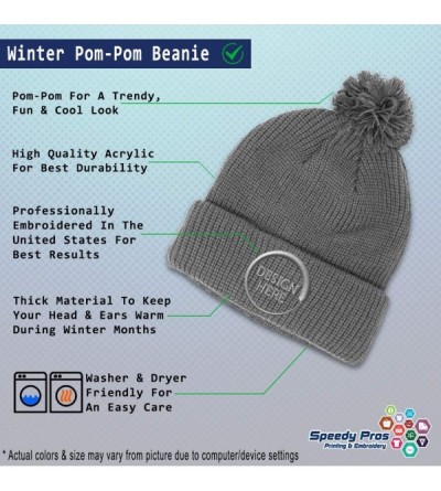 Skullies & Beanies Winter Pom Pom Beanie for Men & Women EMT Paramedic First Response Embroidery - Light Grey - CT18ZH796Y7 $...
