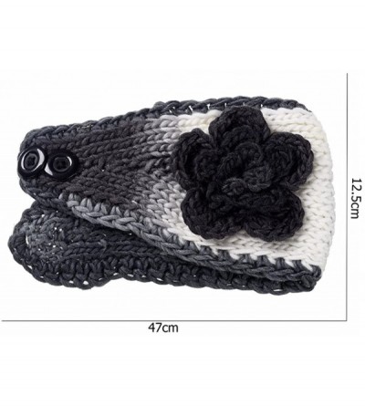 Cold Weather Headbands Headband Crochet Fashion Hairwear - Black and White - CB180IU4TXE $8.97