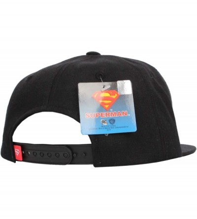Baseball Caps Superman Shield Embroidery Baseball Cap Hip-hop Snapback Hat ST21176 - Twoblack - CA18R4WQKYM $27.33