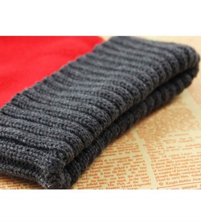 Skullies & Beanies Women Men Crochet Knitted Ball Stripe Stars Winter Warm Beanie Hat Ski Cap - Grey - C218KA6A840 $12.51