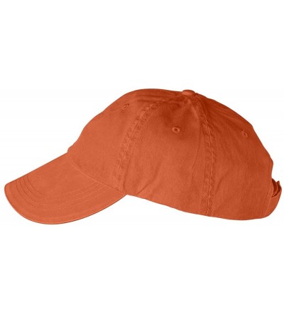 Baseball Caps 166 6-Panel Pigment-Dyed Twill Sandwich Cap Tangerine One Size - CZ18CKMSXX0 $13.98