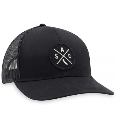 Baseball Caps SAC Hat - Sacramento Trucker Hat Baseball Cap Snapback Golf Hat (Black) - C518W5K42TY $15.47