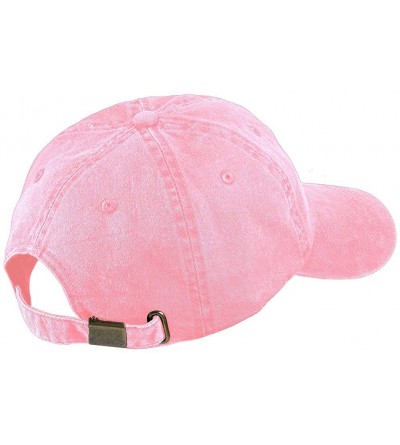 Baseball Caps Dolphin Embroidered Animal Series Low Profile Washed Cotton Cap - Pink - CS12I2JKEGR $21.38