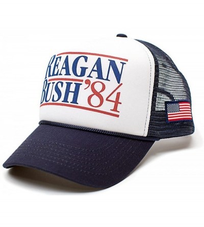 Baseball Caps Reagan Bush 84 Hat USA Flag Unisex Adult Cap - Navy/White - CY12GTY4AL1 $16.01