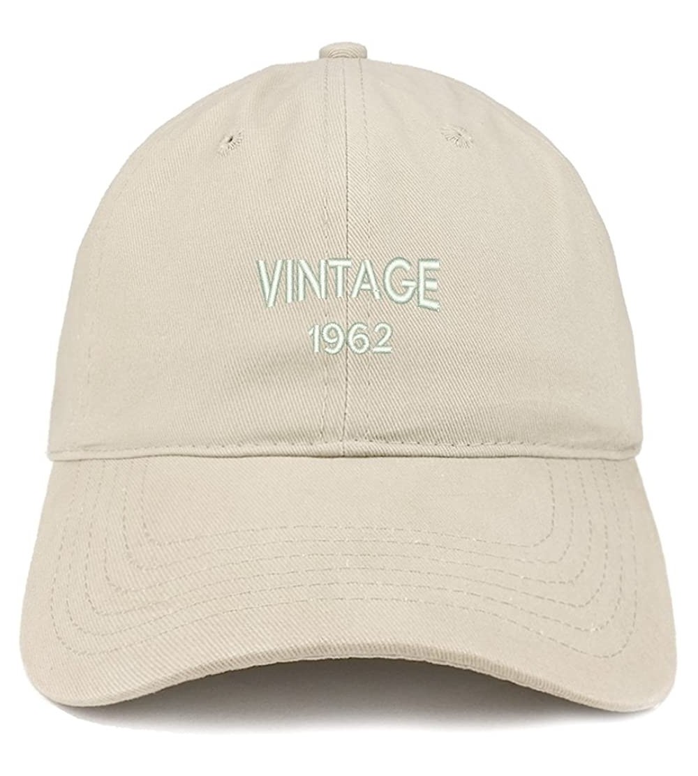 Baseball Caps Small Vintage 1962 Embroidered 58th Birthday Adjustable Cotton Cap - Stone - CQ18C6L8896 $20.75