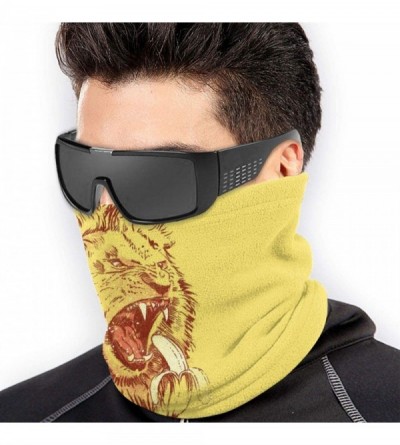 Balaclavas Lion Neck Gaiter Warmer Windproof Mask Dust Face Clothing Free UV Face Mask - Lion Eating Banana - CQ196QZCGUU $16.10