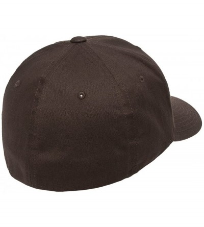 Baseball Caps 3-Pack Premium Original V Cotton Twill Fitted Hat 5001 - Brown - CV127J95QMD $32.70