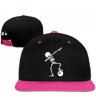 Baseball Caps Skeleton Dabbing Bowling Ball Unisex Hip-Hop Flatbrim Snapback Caps Women Men Contrast Color Baseball Cap - Pin...