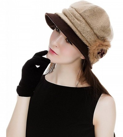 Bucket Hats Cloche Round Hat for Women 1920s Fedora Bucket Vintage Hat Flower Accent - 69160_camel - CI120XDSSM7 $19.44