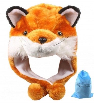 Skullies & Beanies Plush Soft Animal Beanie Hat Halloween Cute Soft Warm Toddler to Teen - Fire Fox - C01875IS2WM $10.32