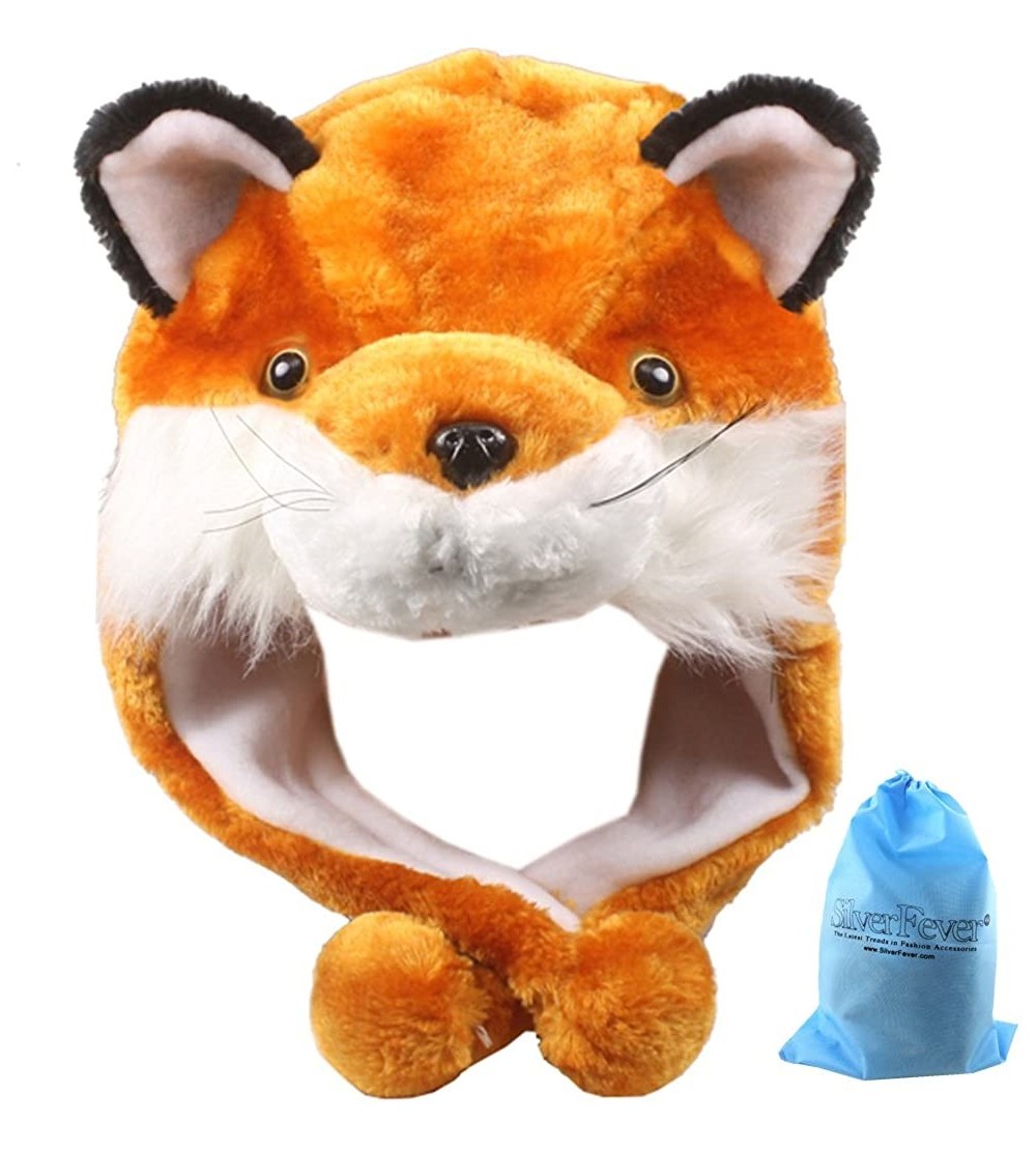 Skullies & Beanies Plush Soft Animal Beanie Hat Halloween Cute Soft Warm Toddler to Teen - Fire Fox - C01875IS2WM $10.32