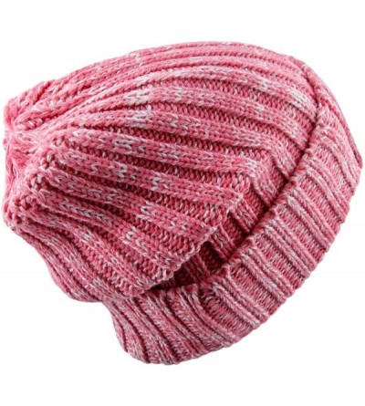 Skullies & Beanies Beanie Hats for Men Women-Baggy Knit Ski Warm Slouchy Cap - Style 3 Pink - CF188REMMG0 $13.40