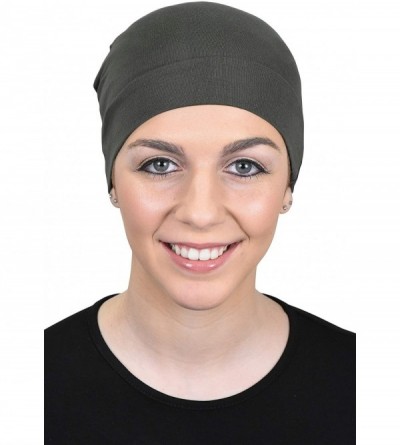 Skullies & Beanies Womens Soft Sleep Cap Comfy Cancer Wig Liner & Hair Loss Cap - Olive - C8184TE8QNU $14.85